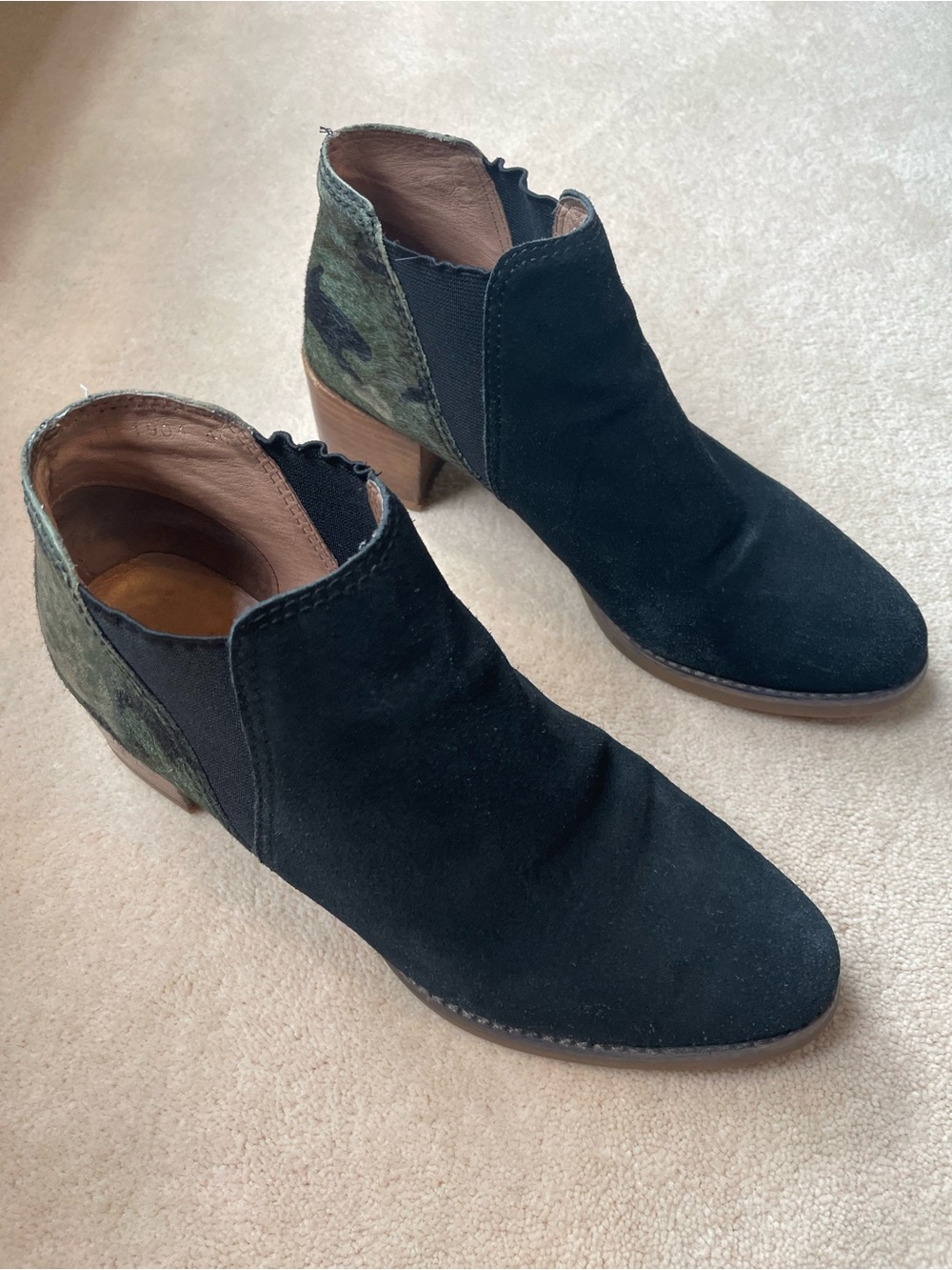 All Black Women's Black Suede Ankle Booties